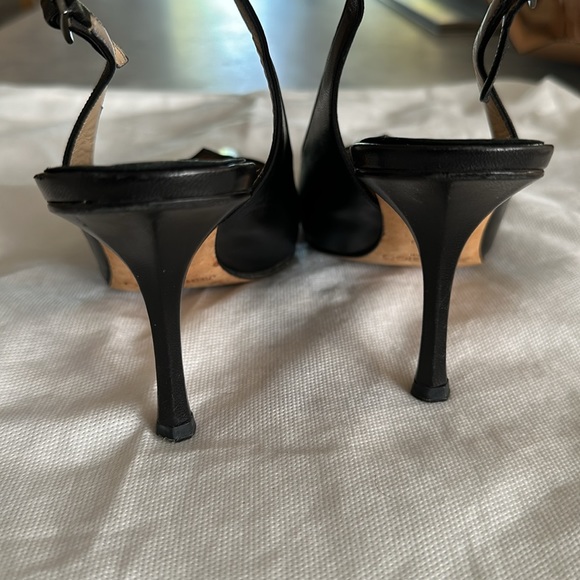 JIMMY CHOO leather buckle sling back - Picture 4 of 7